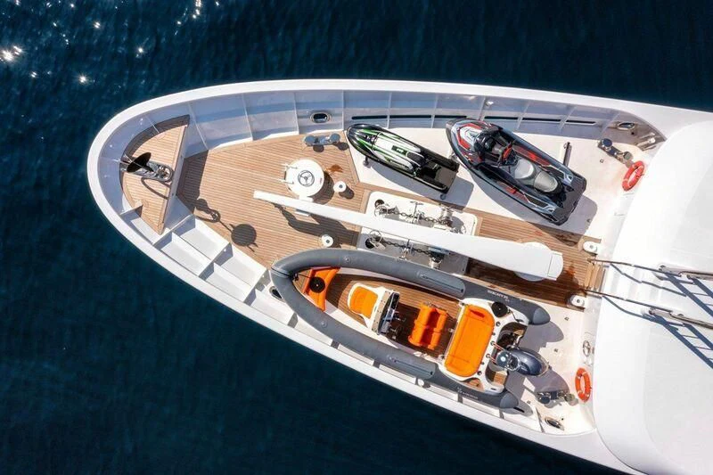 a model of a space ship aboard SEAHORSE Yacht for Sale