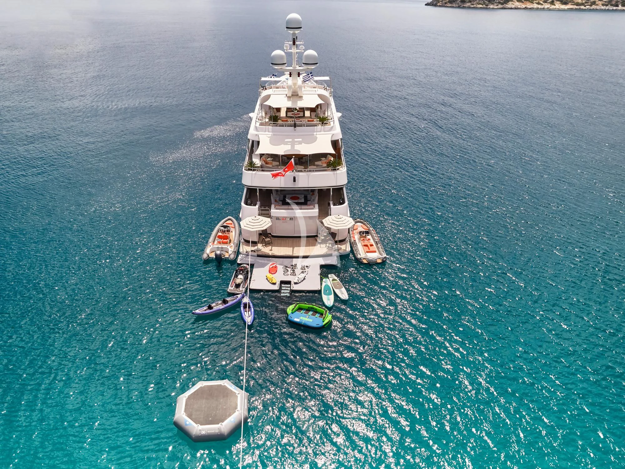 a boat sailing on the sea aboard SEAHORSE Yacht for Sale