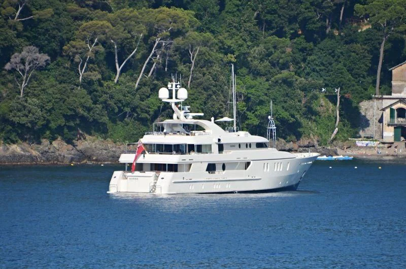a white boat on the water aboard SEAHORSE Yacht for Sale