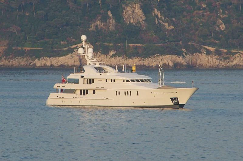 a white boat in the water aboard SEAHORSE Yacht for Sale