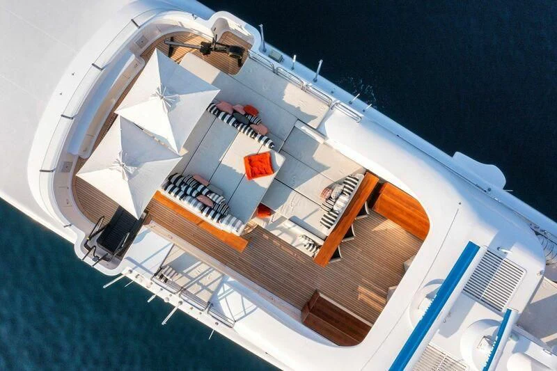 a satellite in space aboard SEAHORSE Yacht for Sale