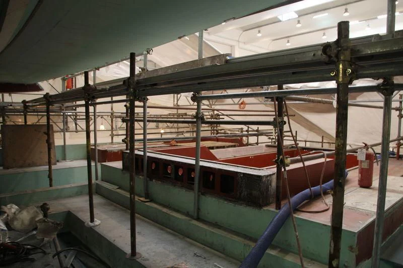 a train in a train station aboard SEVEN SINS Yacht for Sale