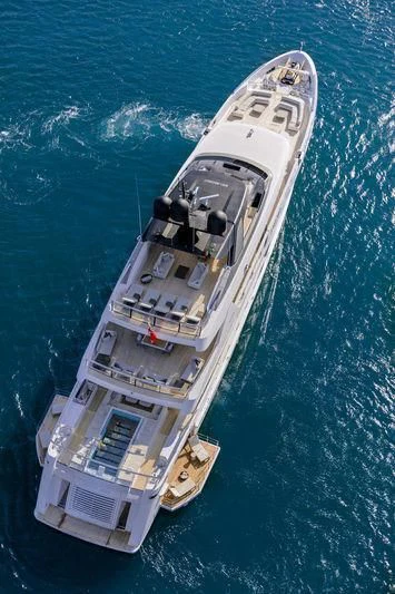 a large ship in the water aboard SEVEN SINS Yacht for Sale