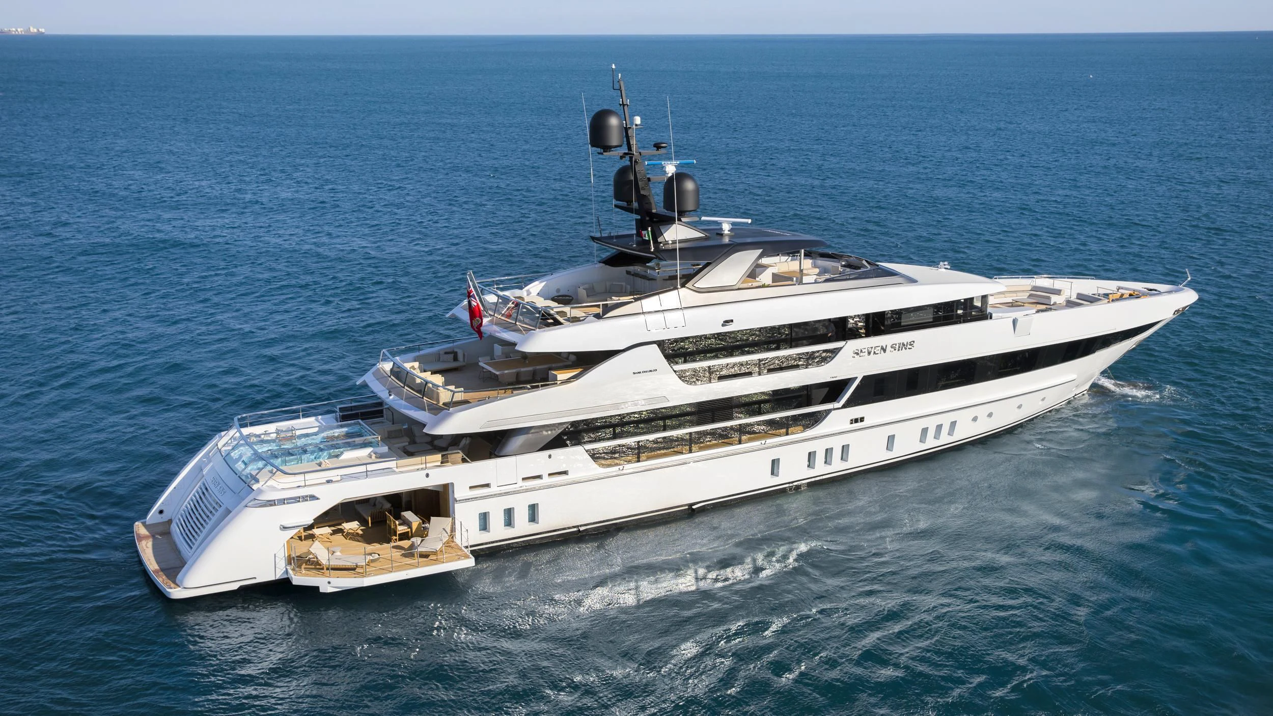 a ship in the water aboard SEVEN SINS Yacht for Sale