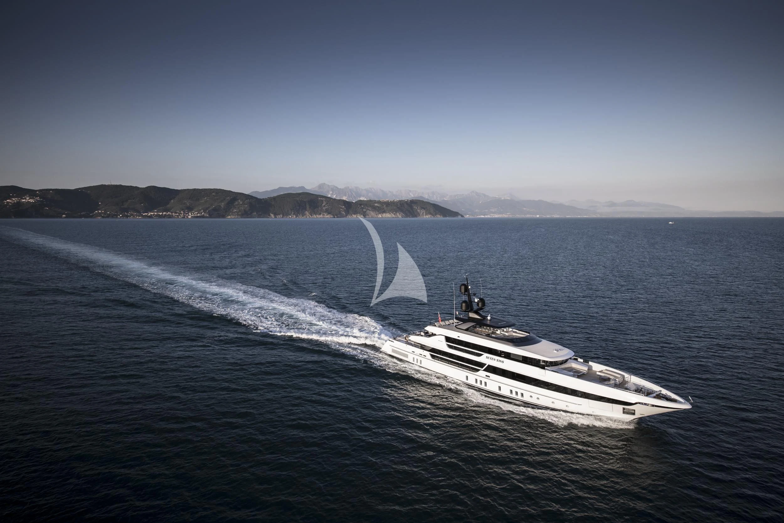 a boat on the water aboard SEVEN SINS Yacht for Sale