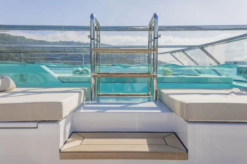 a boat on the water aboard SEVEN SINS Yacht for Sale