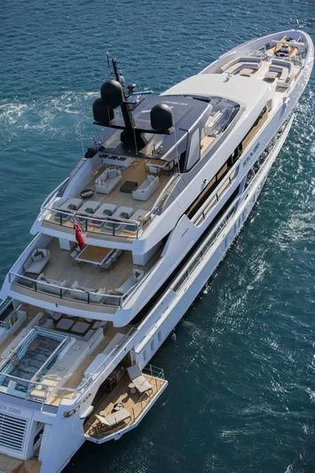 a ship on the water aboard SEVEN SINS Yacht for Sale