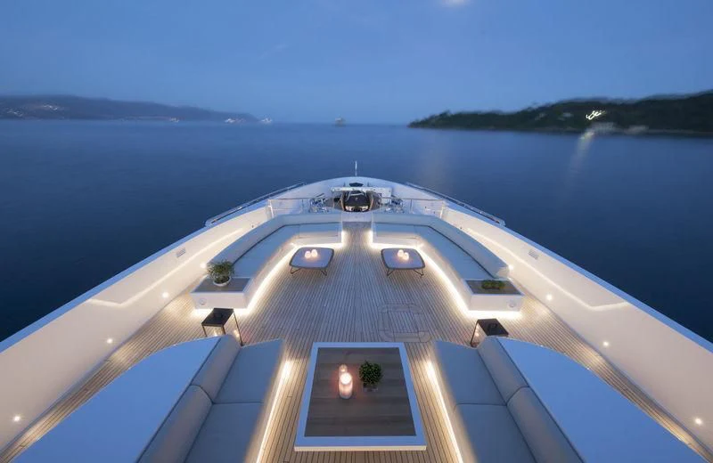 a boat on the water aboard SEVEN SINS Yacht for Sale