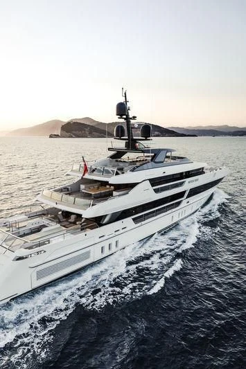 a ship sailing on the sea aboard SEVEN SINS Yacht for Sale