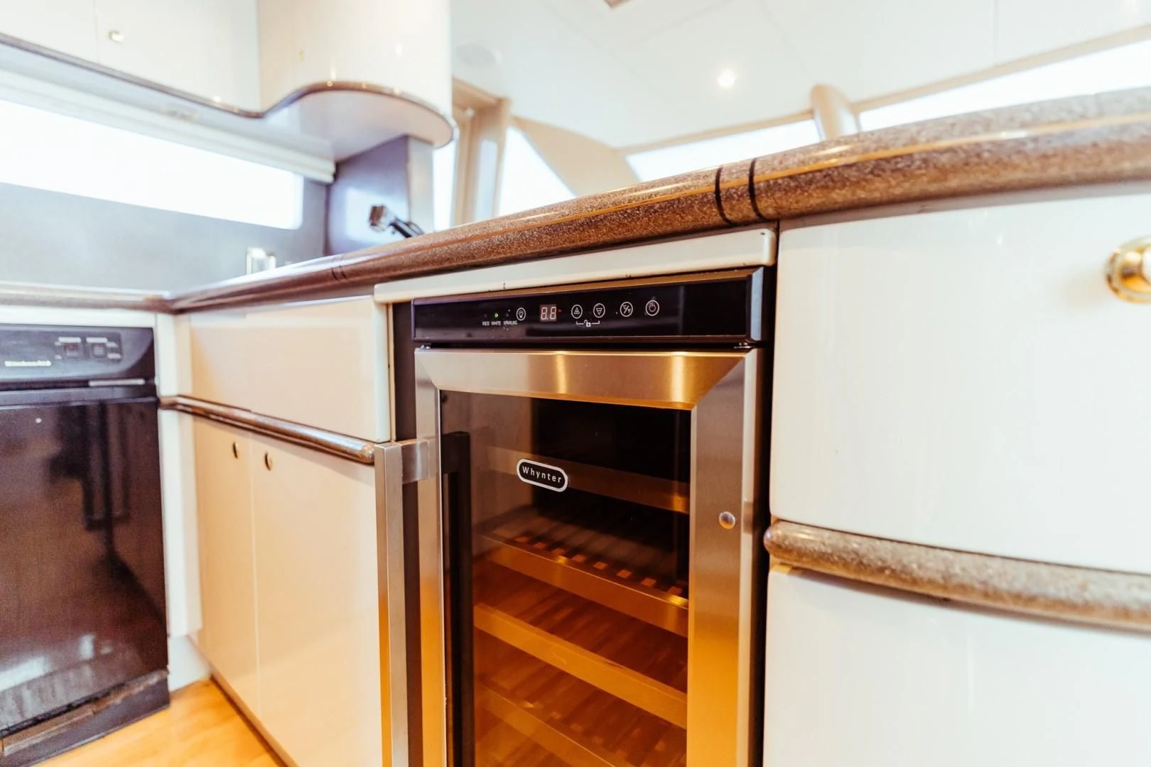 a kitchen with an oven aboard DOUBLE EAGLE Yacht for Sale
