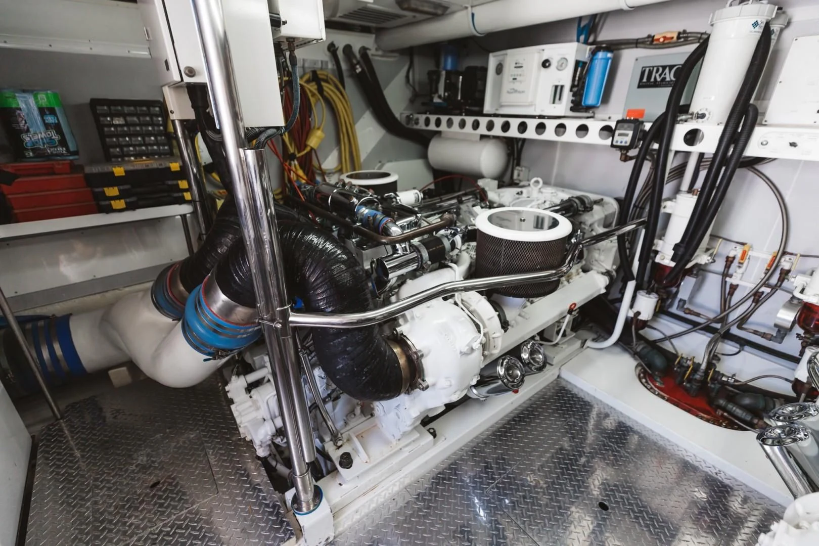 a machine with wires aboard DOUBLE EAGLE Yacht for Sale