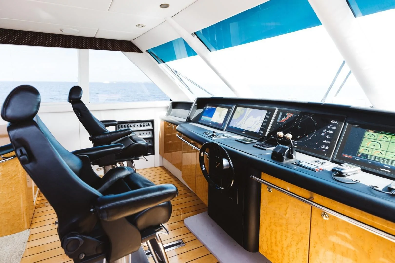 a room with a desk and computer aboard DOUBLE EAGLE Yacht for Sale