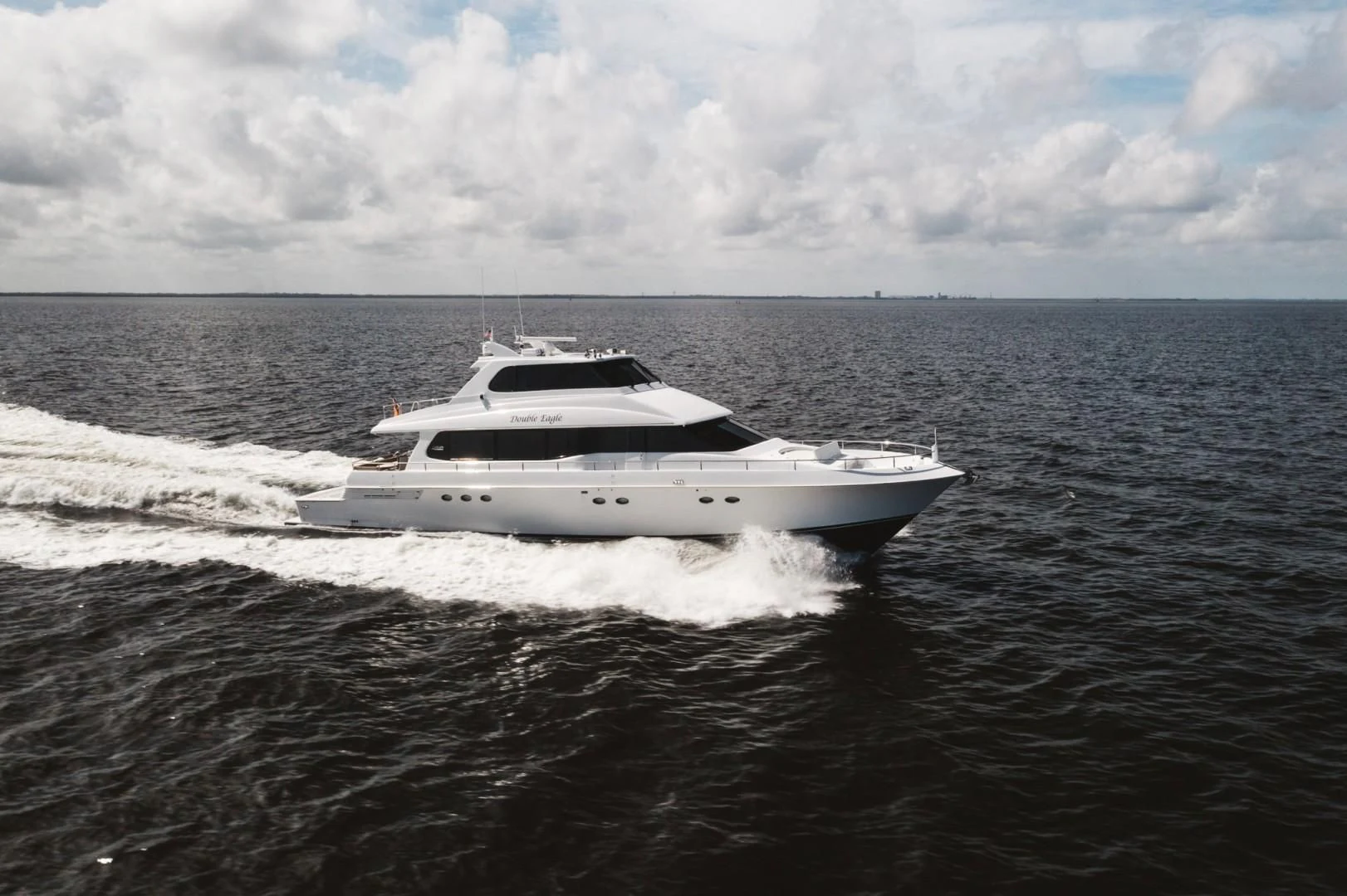 a boat on the water aboard DOUBLE EAGLE Yacht for Sale
