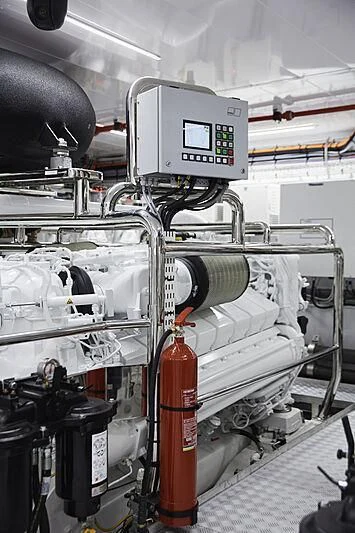 a machine in a factory aboard SHABBY Yacht for Sale