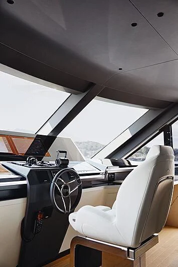 a white chair in a room aboard SHABBY Yacht for Sale