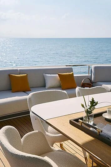 a living room with a large body of water aboard SHABBY Yacht for Sale