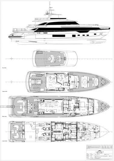 diagram, engineering drawing aboard SHABBY Yacht for Sale