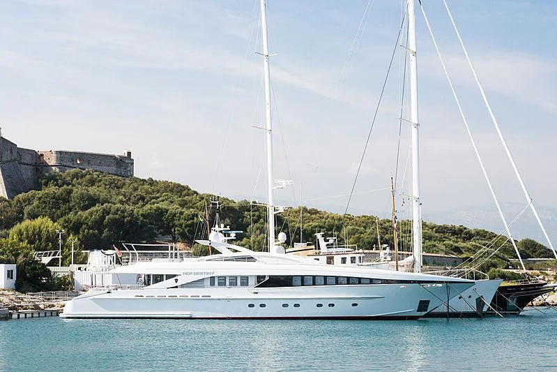 a white boat on the water aboard ANGKALIA Yacht for Sale