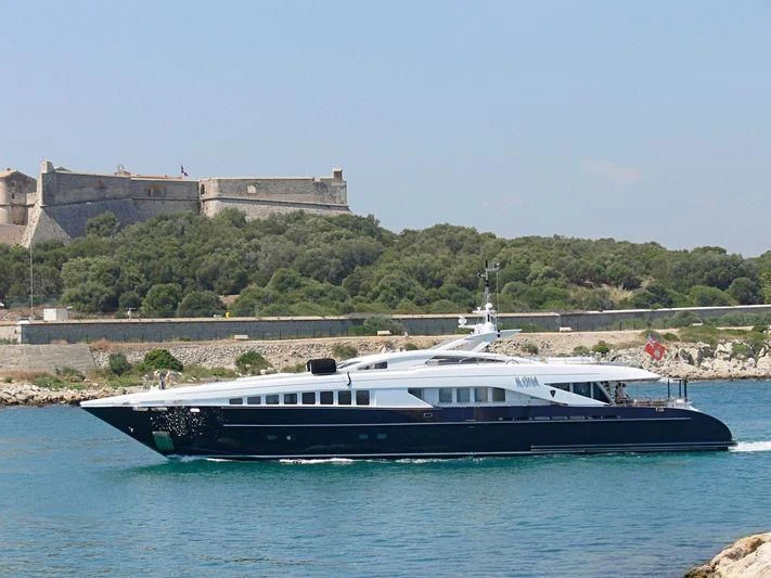 a boat on the water aboard ANGKALIA Yacht for Sale