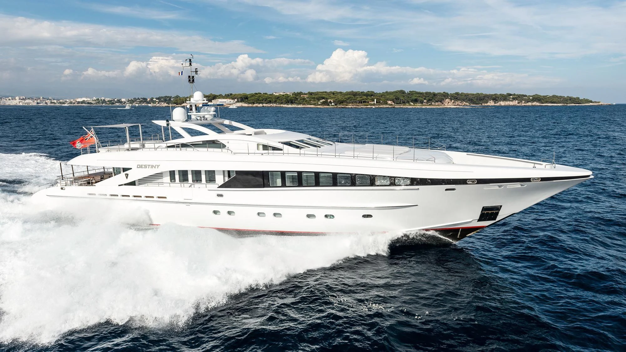 a large white boat on the water aboard ANGKALIA Yacht for Sale