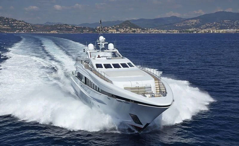 a boat on the water aboard ANGKALIA Yacht for Sale