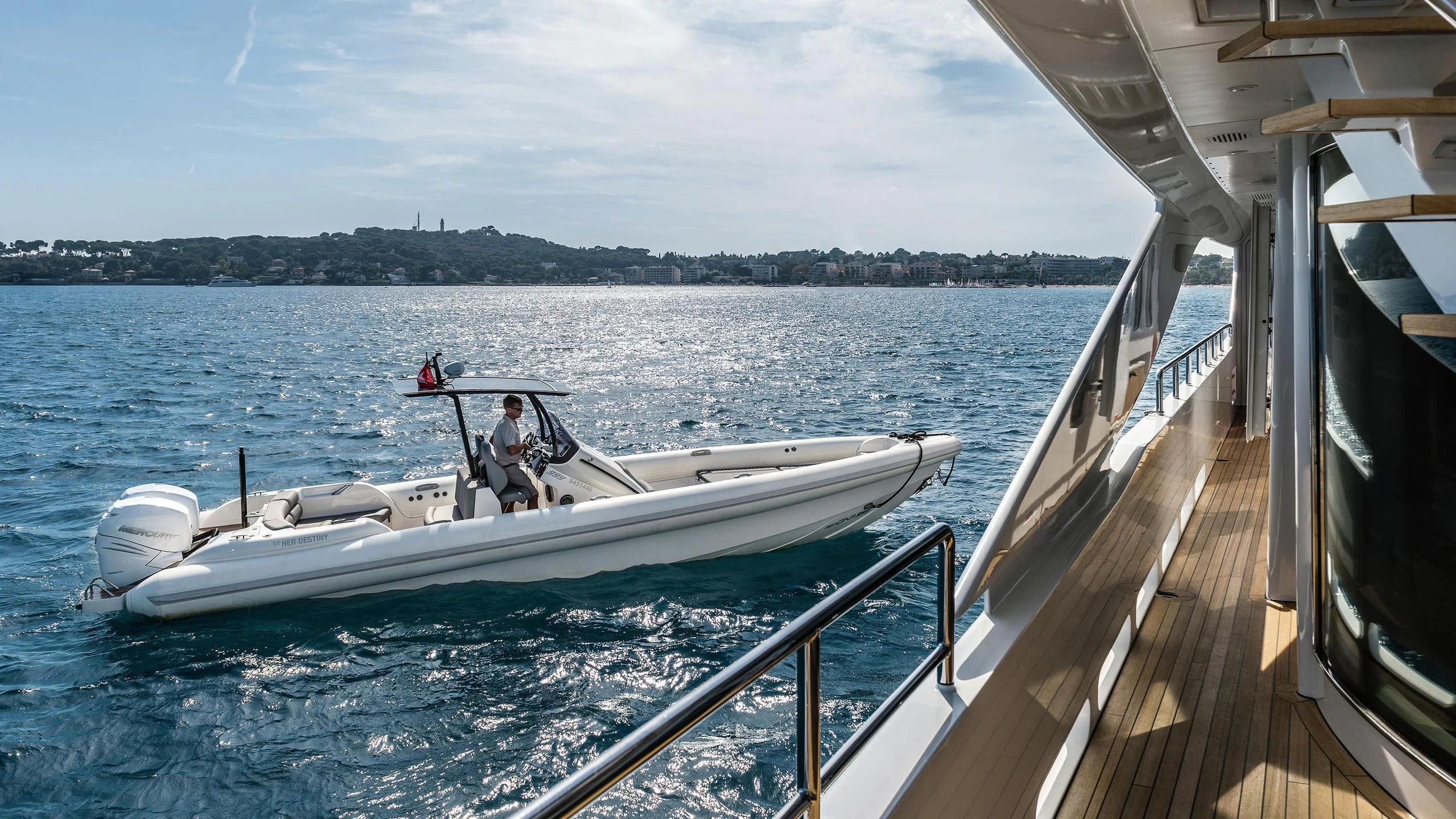 a person on a boat aboard ANGKALIA Yacht for Sale