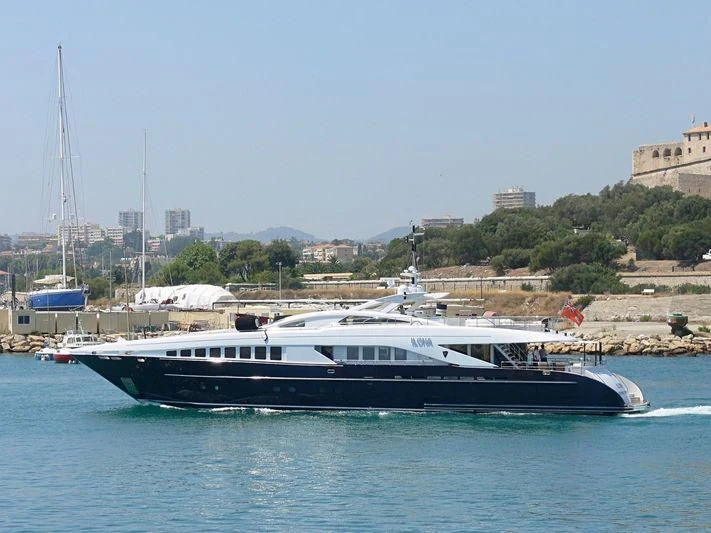 a boat on the water aboard ANGKALIA Yacht for Sale
