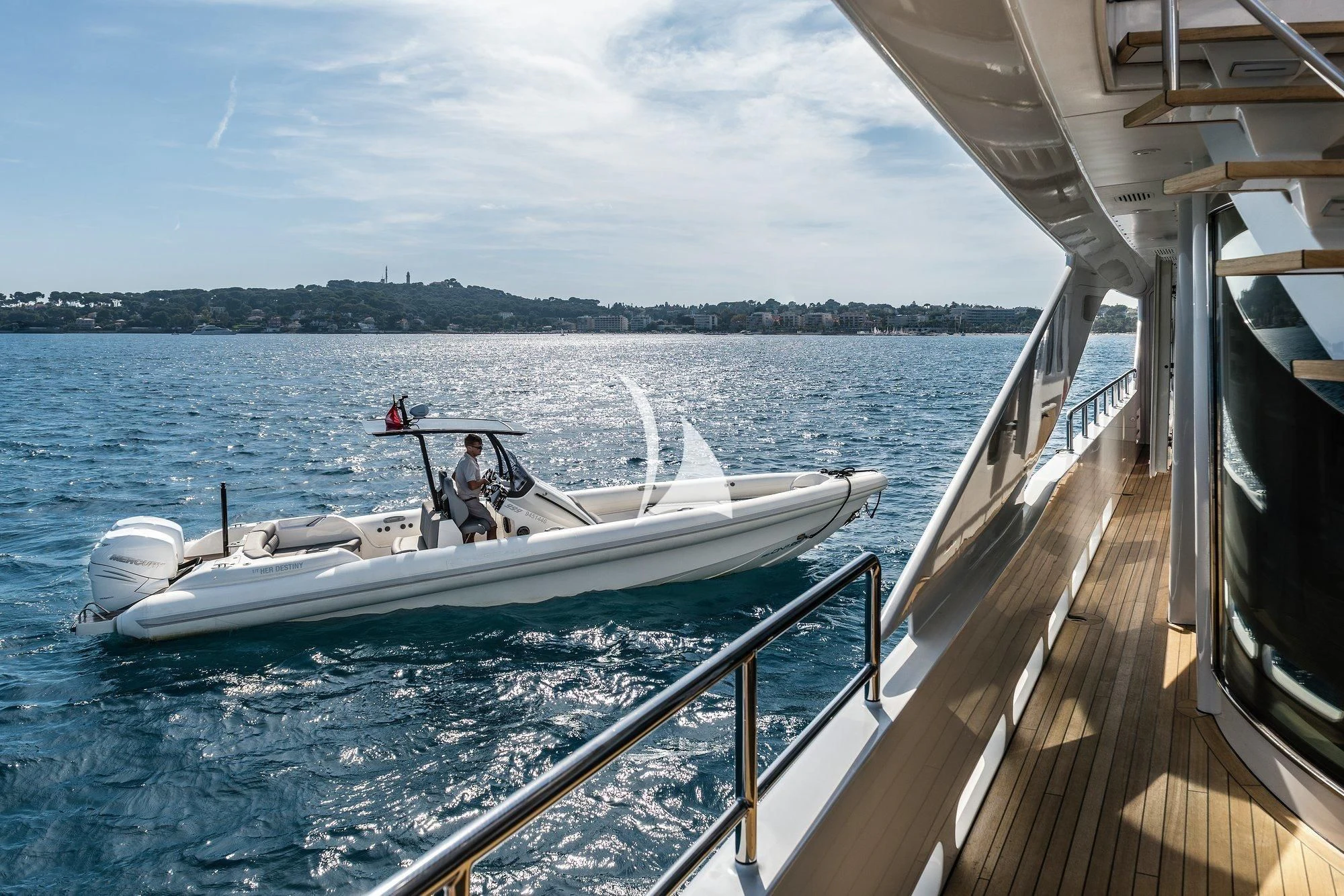 a person in a boat aboard ANGKALIA Yacht for Sale