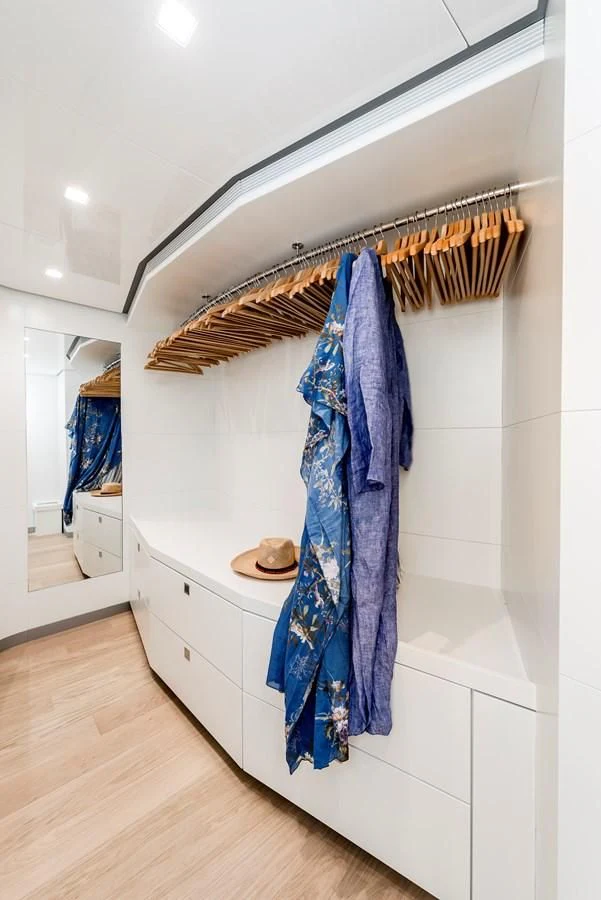 a blue towel from a rod aboard ANGKALIA Yacht for Sale