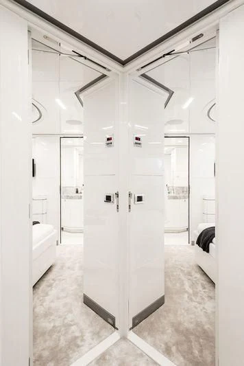 a large white door aboard ANGKALIA Yacht for Sale