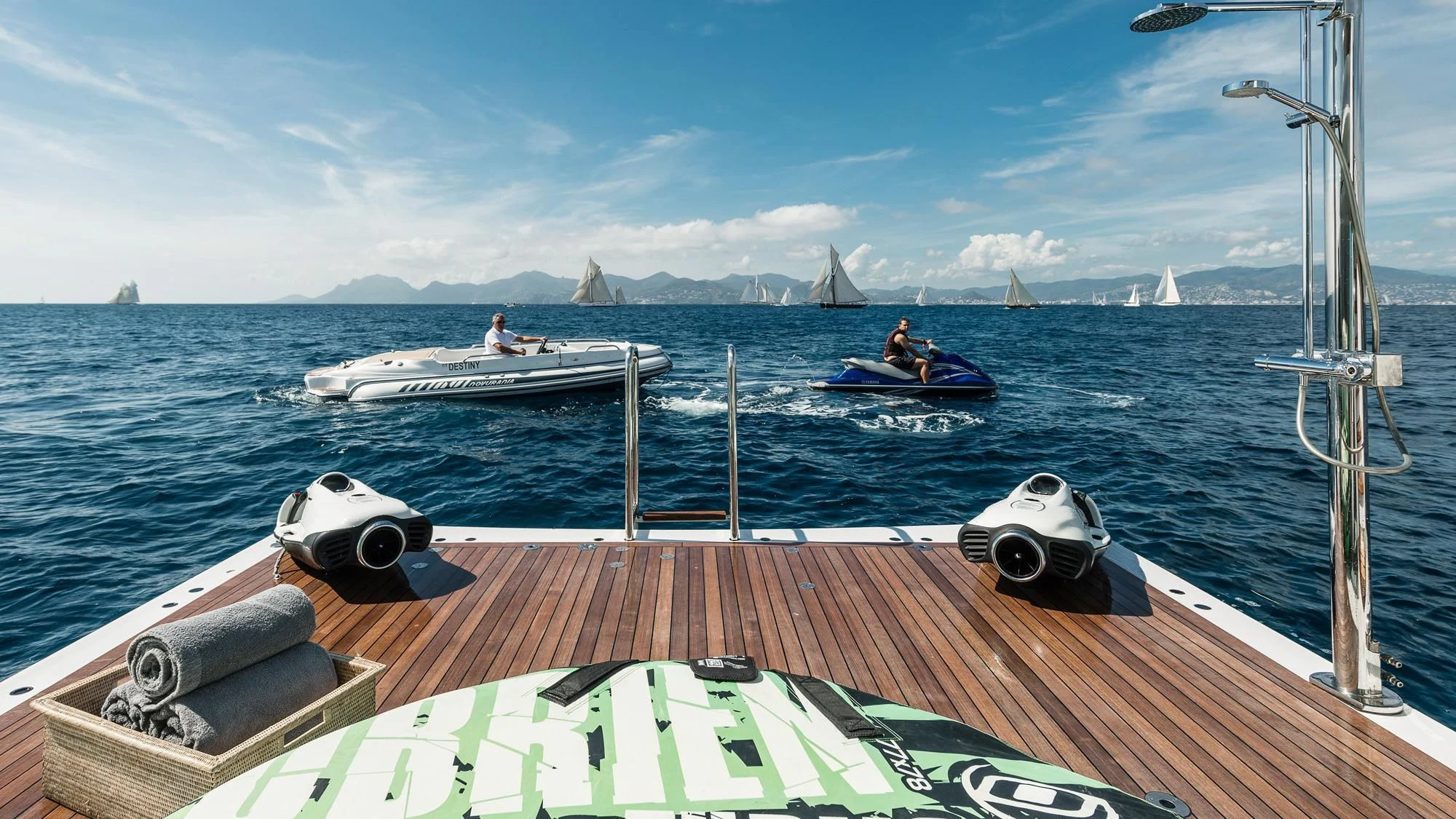 a boat on the water aboard ANGKALIA Yacht for Sale