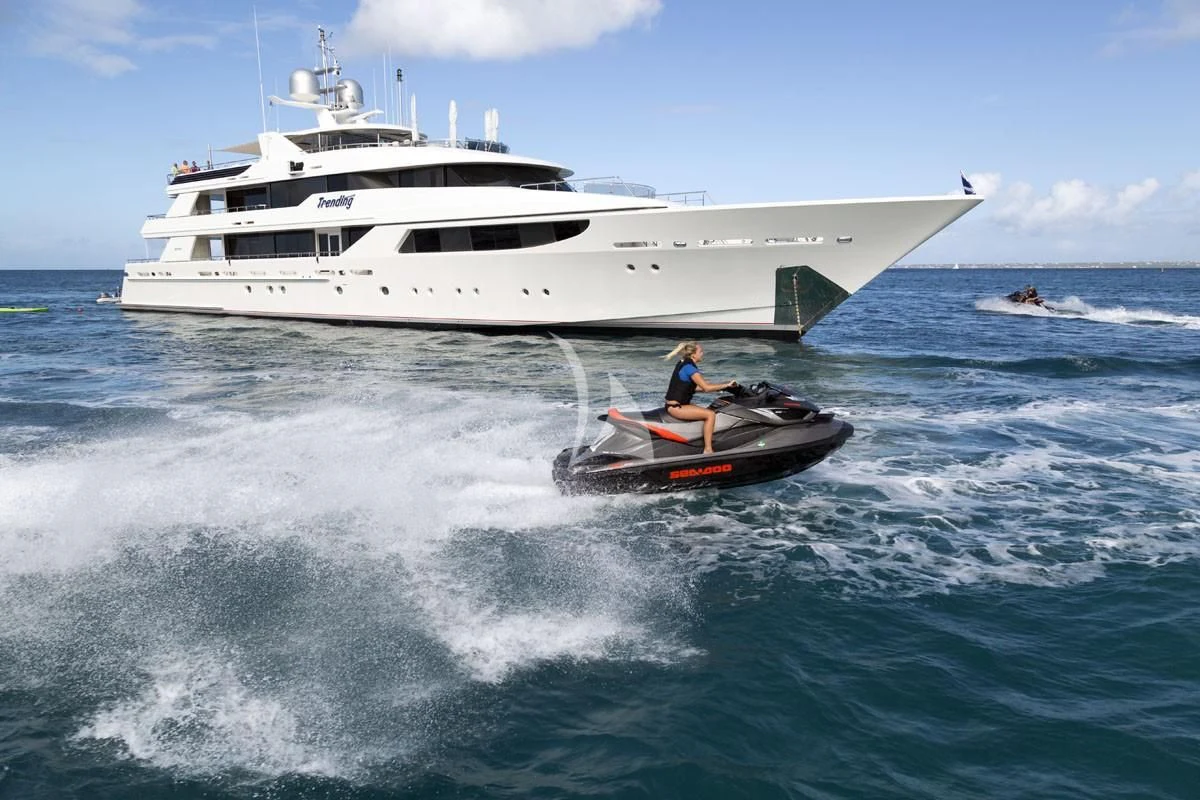 a boat on the water aboard TRENDING Yacht for Sale