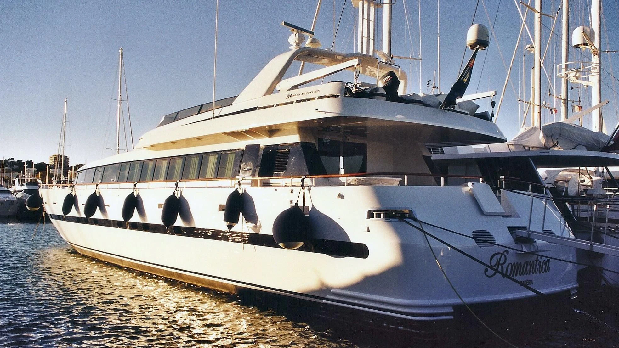 a boat on the water aboard ROMANTICA Yacht for Sale