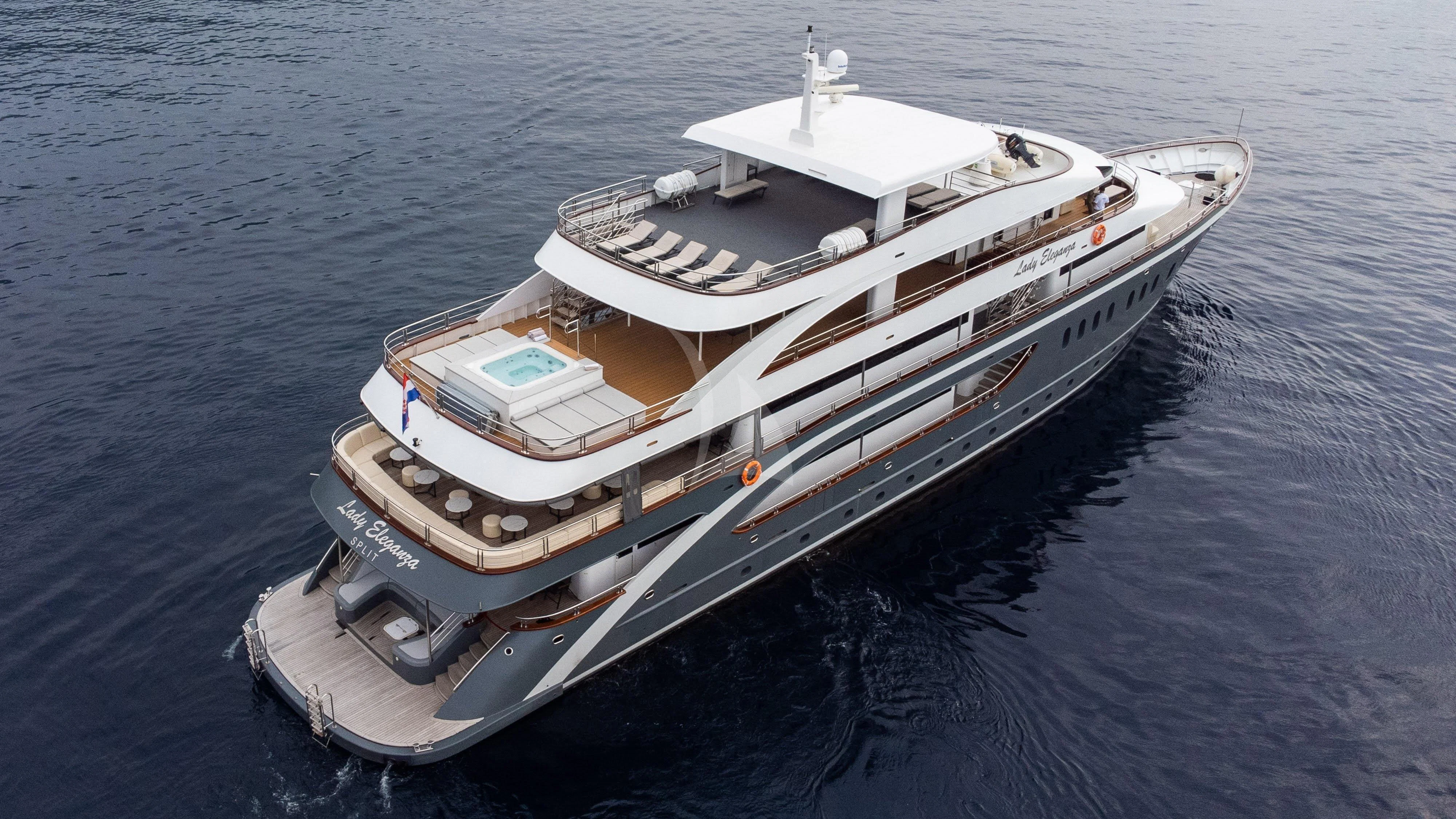 a ship in the water aboard LADY ELEGANZA Yacht for Sale