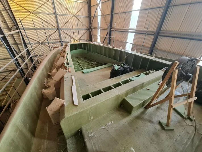 a large metal structure with a black object on it aboard PROJECT CAVALLI Yacht for Sale