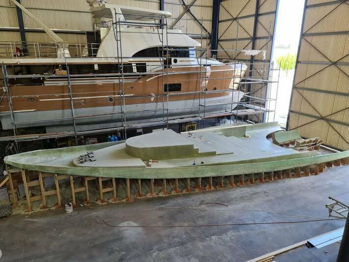 a large metal structure aboard PROJECT CAVALLI Yacht for Sale
