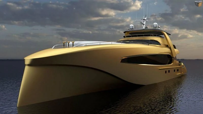 a white yacht on the water aboard PROJECT CAVALLI Yacht for Sale