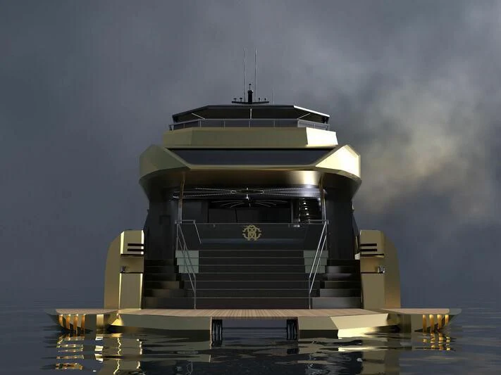 a large space ship aboard PROJECT CAVALLI Yacht for Sale