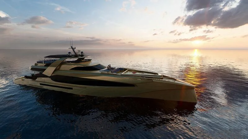 a boat on the water aboard PROJECT CAVALLI Yacht for Sale