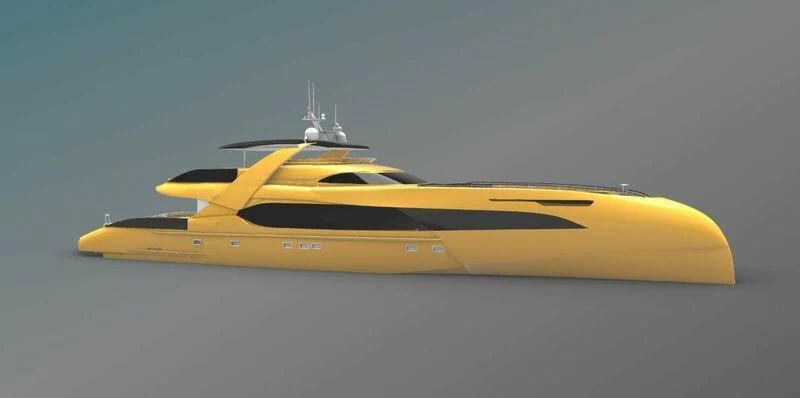 a yellow and black jet aboard PROJECT CAVALLI Yacht for Sale