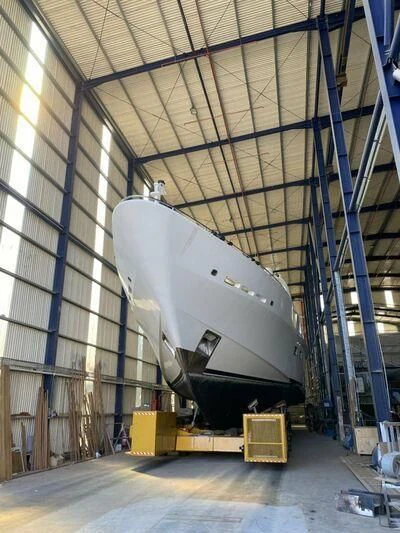 a large metal machine in a factory aboard PROJECT CAVALLI Yacht for Sale