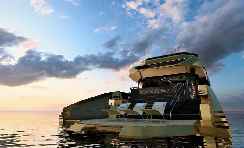 a boat on the water aboard PROJECT CAVALLI Yacht for Sale