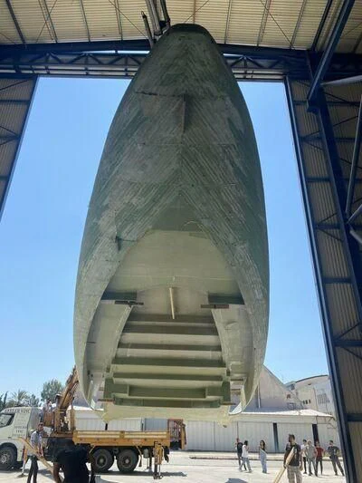 a large metal tower aboard PROJECT CAVALLI Yacht for Sale