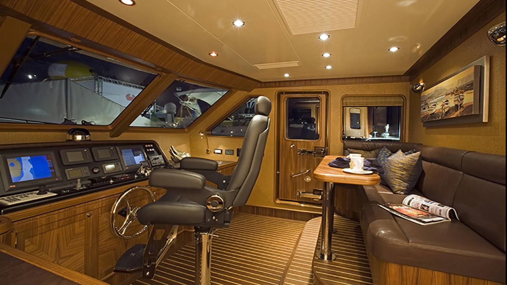 inside of a car aboard ST. TROPEZ Yacht for Sale
