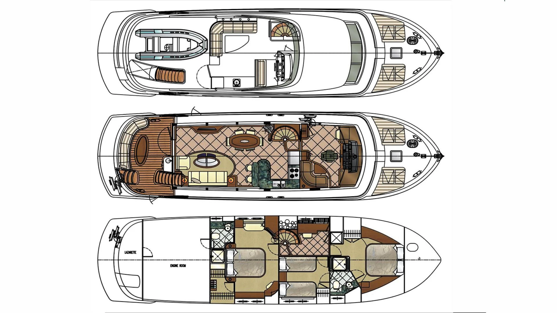 diagram, engineering drawing aboard ST. TROPEZ Yacht for Sale