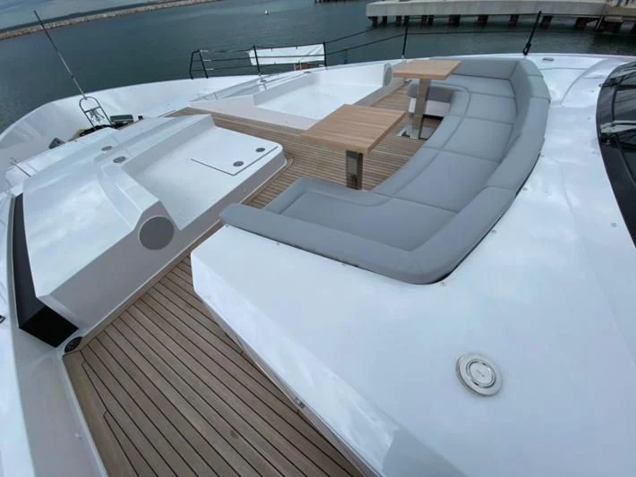 a model of a boat aboard SELIN Yacht for Sale