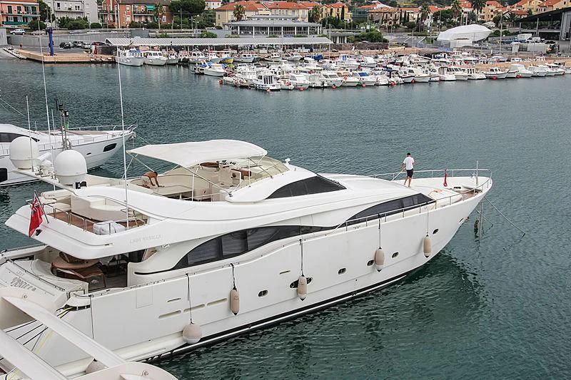 a boat in the water aboard LADY VANILLA Yacht for Sale
