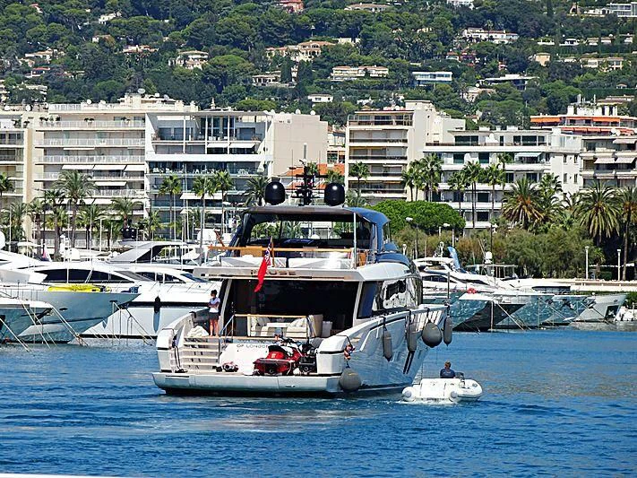 a boat is sailing in the water aboard BELLE DE NUIT Yacht for Sale