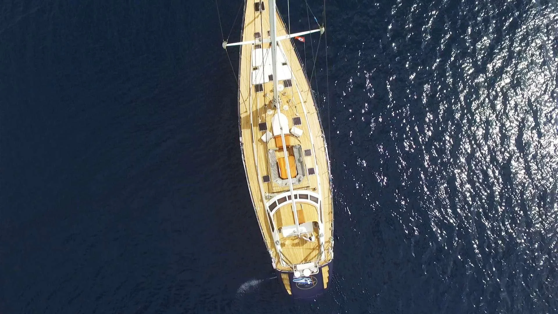 a ship in the water aboard WIND OF CHANGE Yacht for Charter