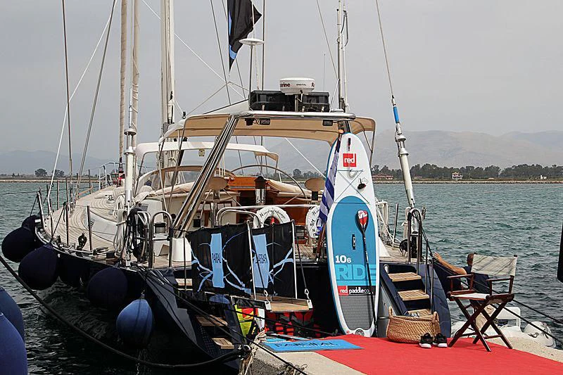 a boat on the water aboard WIND OF CHANGE Yacht for Charter